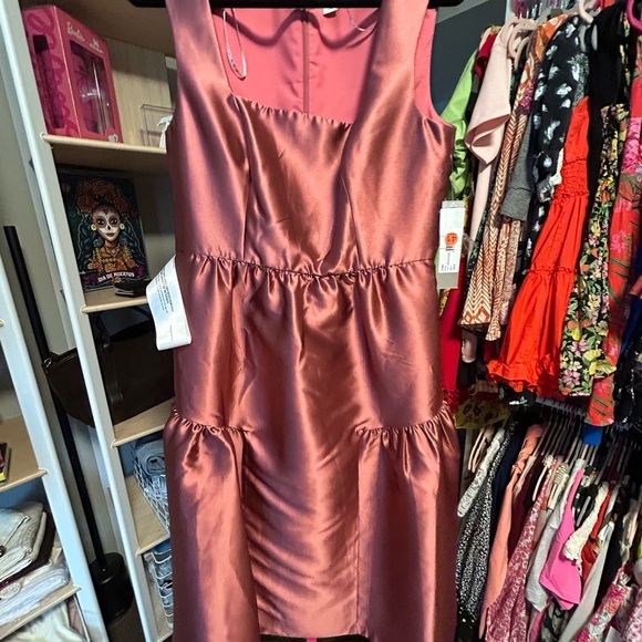 Kate Unger formal Elegant Pink Satin Dress. NWT. No belt - Picture 13 of 14